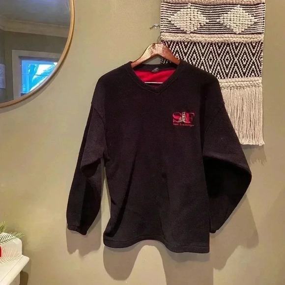 90s Y2K SAN FRANCISCO FLEECE PULLOVER SWEATER - Picture 1 of 5